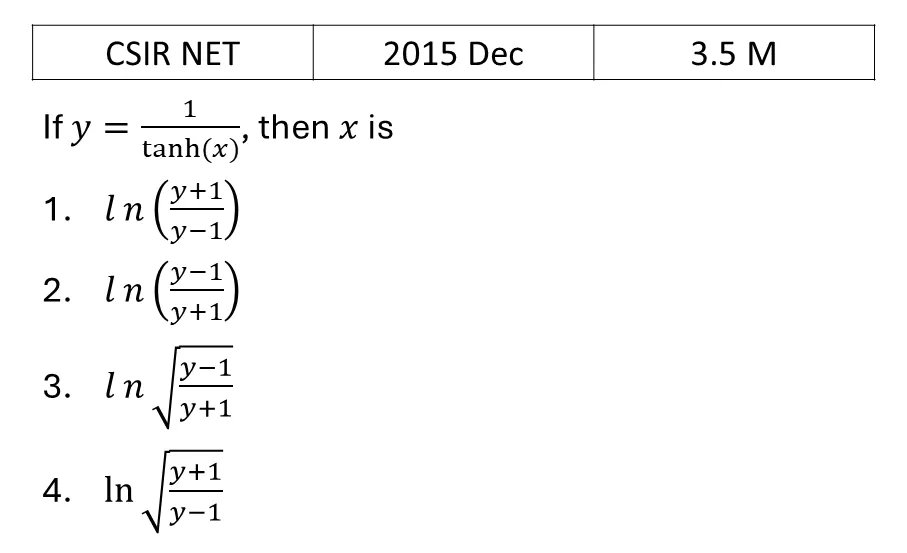 CSIR NET 2015 Dec Basic Mathematics previous year question CSIR_2015_Dec_Q22