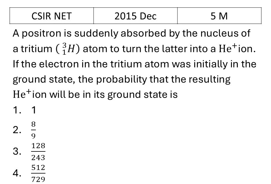 CSIR NET 2015 Dec Orbital angular Momentum and Hydrogen atom previous year question CSIR_2015_Dec_Q57