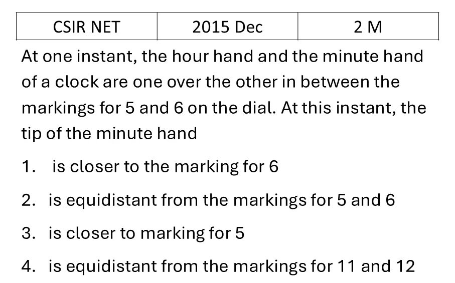CSIR NET 2015 Dec Reasoning previous year question CSIR_2015_Dec_Q7