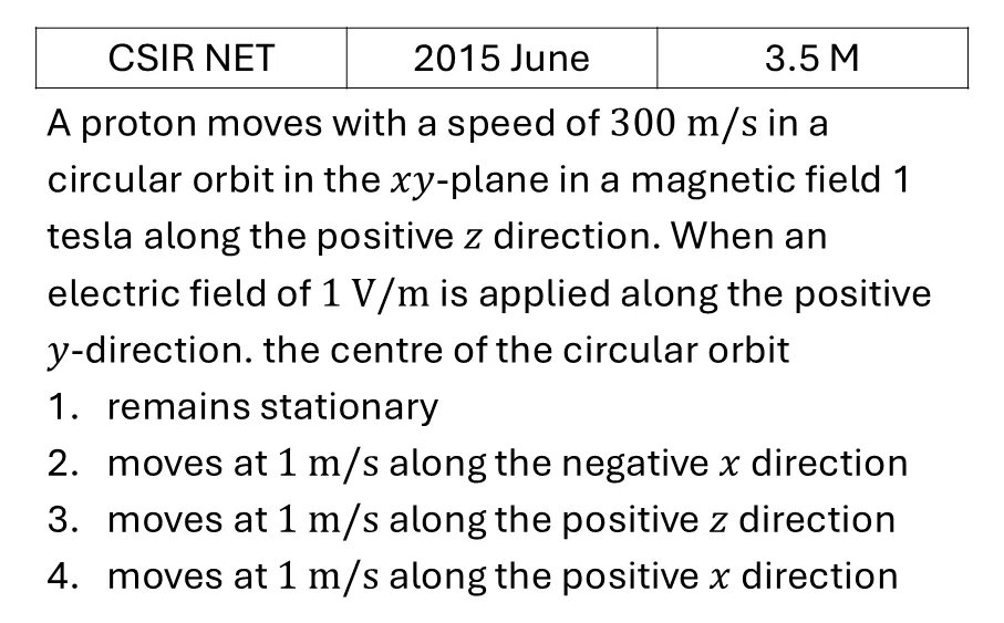 CSIR NET 2015 June Magetostatics previous year question CSIR_2015_June_Q32