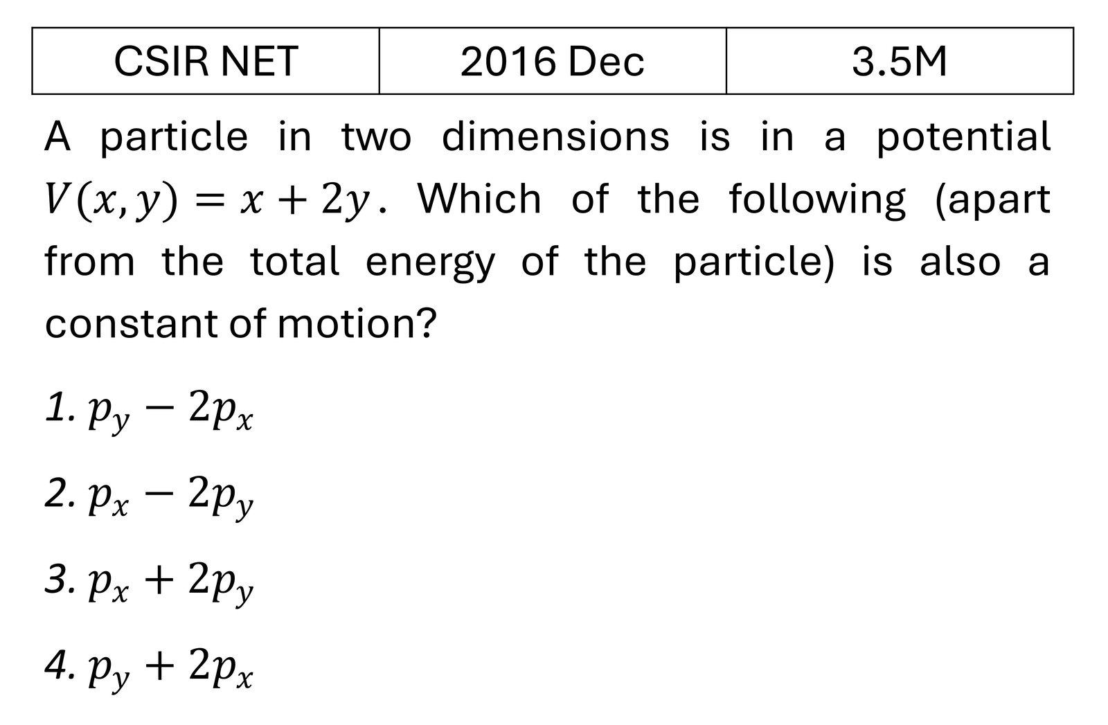 CSIR NET 2016 Dec Poisson brackets previous year question CSIR_2016_Dec_Q27