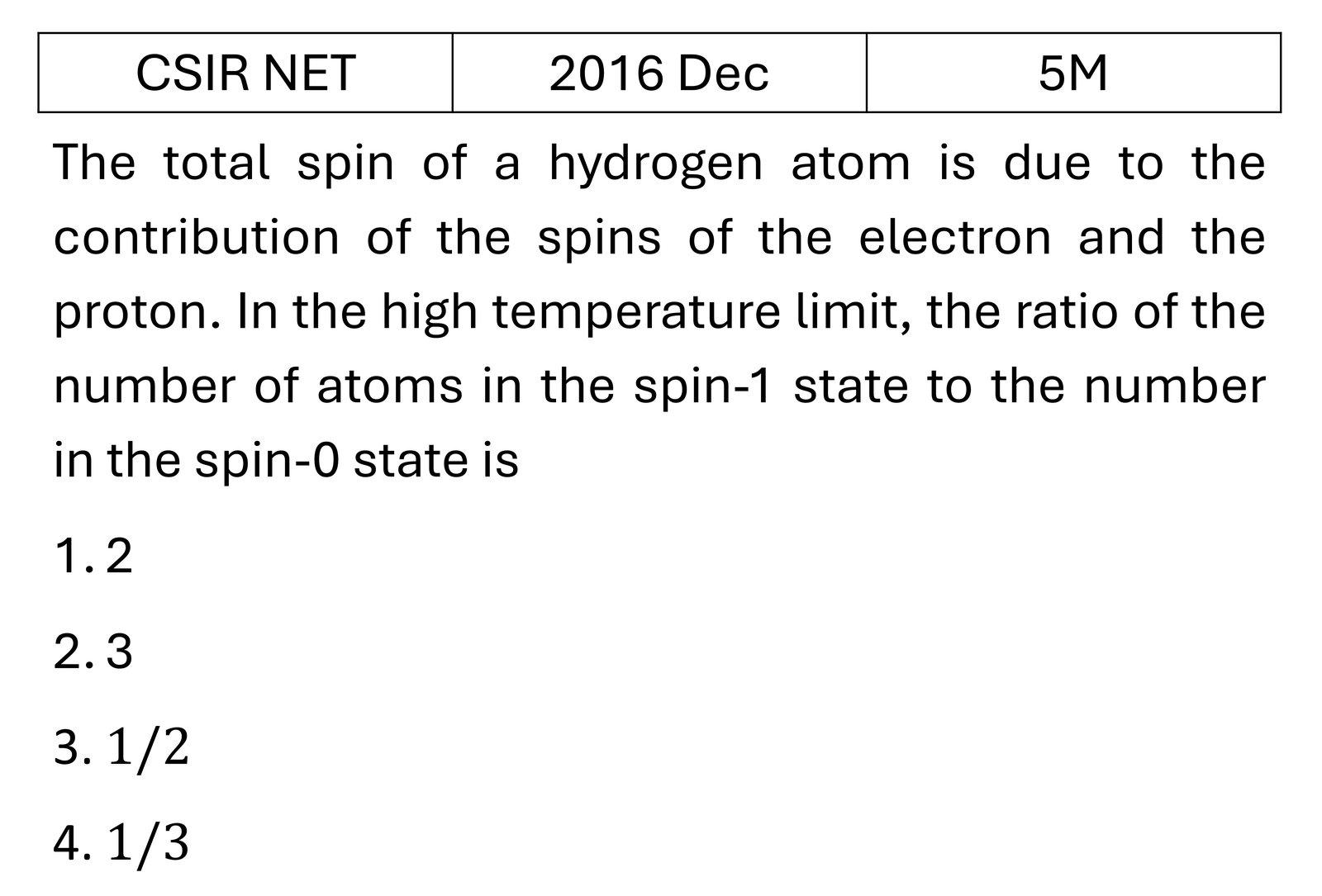 CSIR NET 2016 Dec LS, JJ and other interactions previous year question CSIR_2016_Dec_Q71