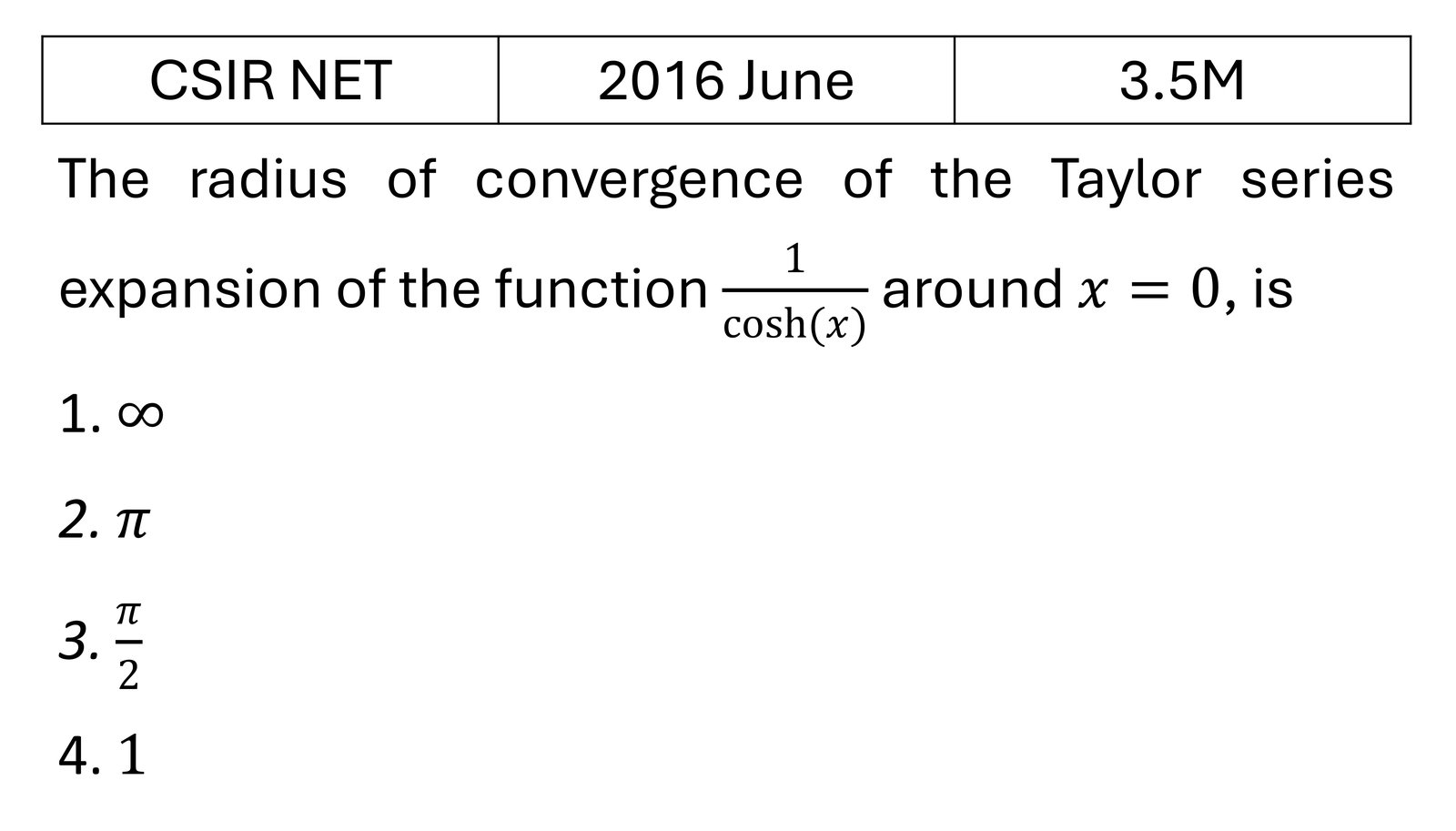 CSIR NET 2016 June Basic Mathematics previous year question CSIR_2016_June_Q21
