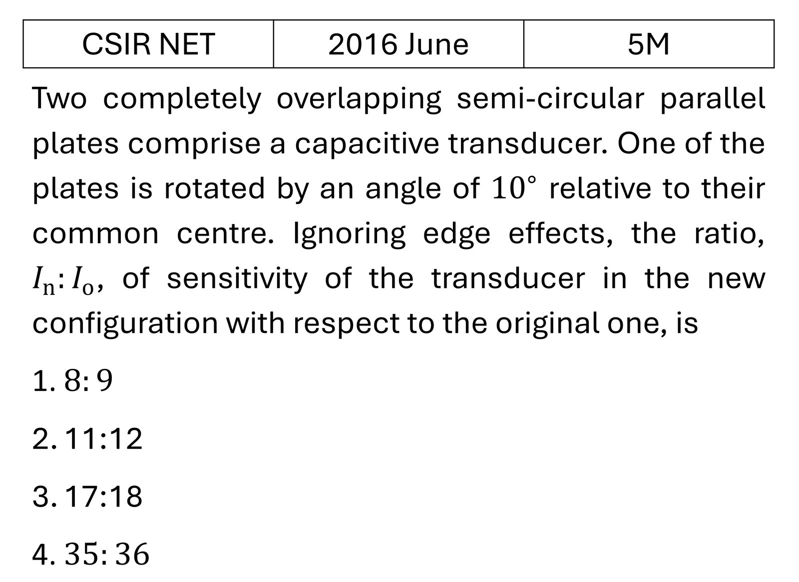 CSIR NET 2016 June Instruments previous year question CSIR_2016_June_Q64