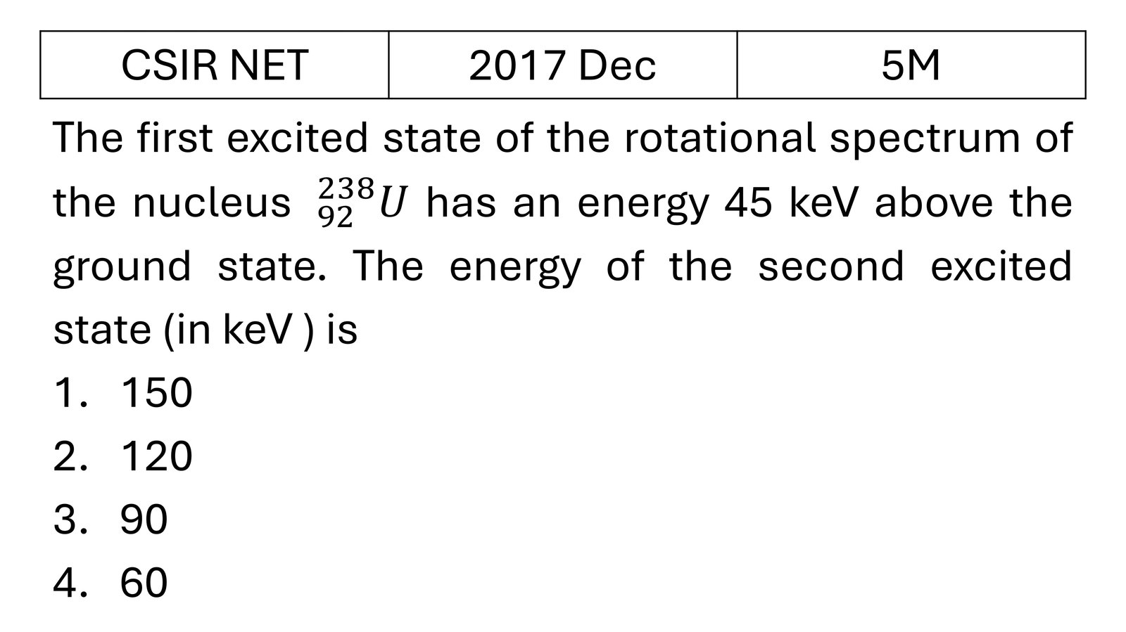 CSIR NET 2017 Dec Collective model previous year question CSIR_2017_Dec_Q74