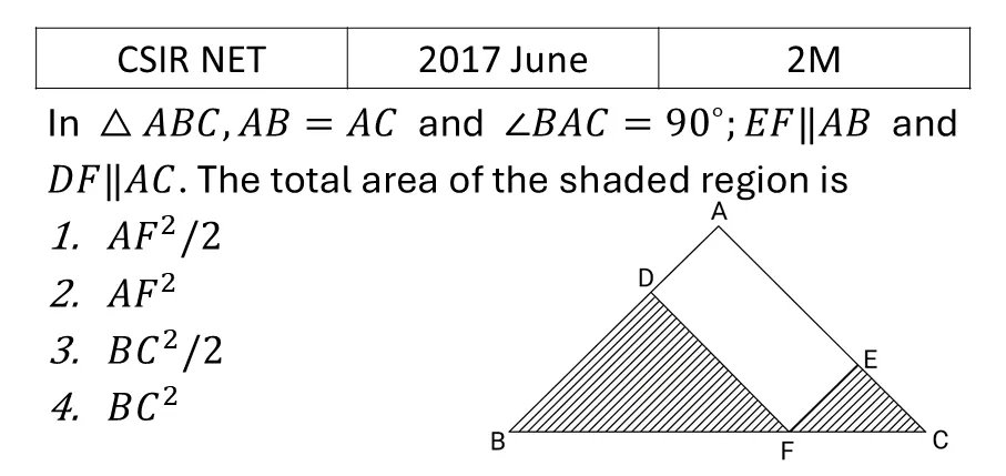 CSIR NET 2017 June Geometry previous year question CSIR_2017_June_Q14