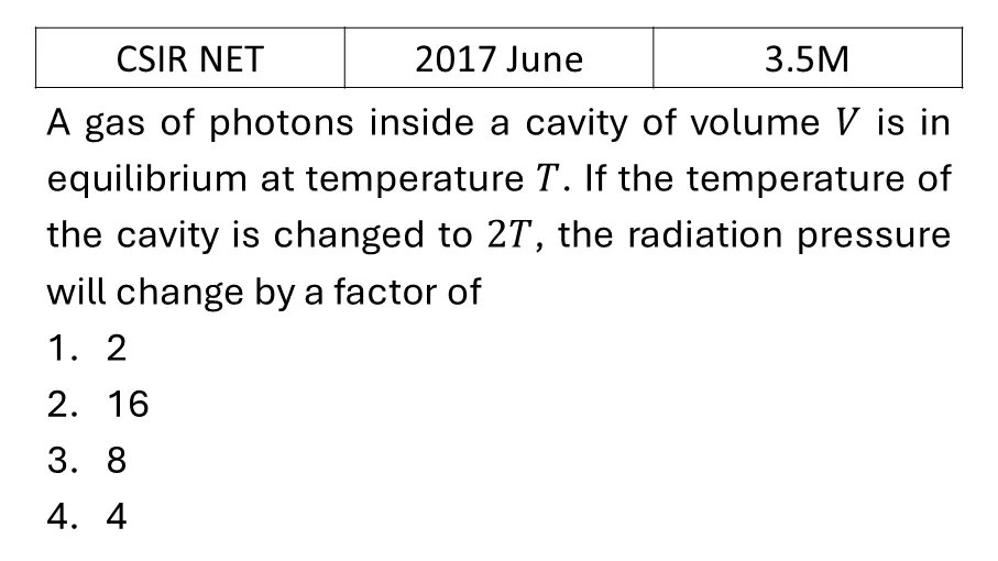 CSIR NET 2017 June Quantum Statistical Mechanics previous year question CSIR_2017_June_Q40