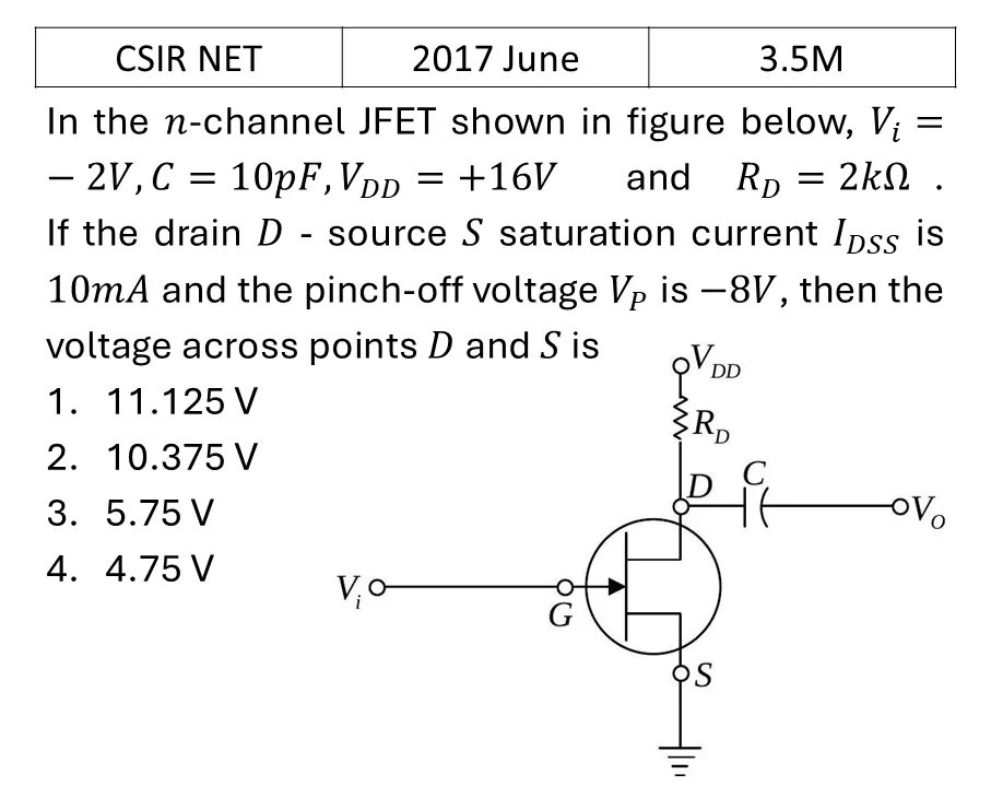 CSIR NET 2017 June FET previous year question CSIR_2017_June_Q42