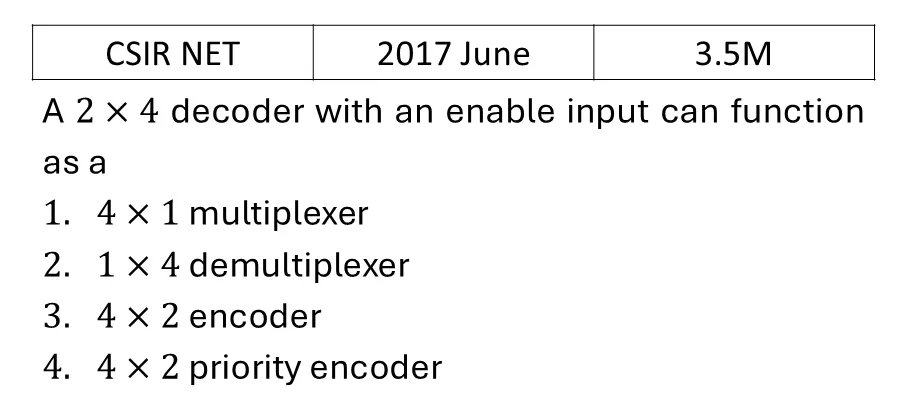 CSIR NET 2017 June Flip flops/Counters/Registers/microcontroller etc. previous year question CSIR_2017_June_Q44