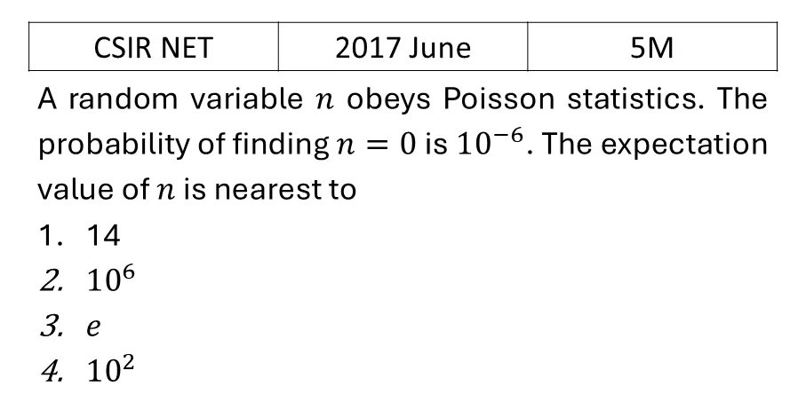 CSIR NET 2017 June Probability previous year question CSIR_2017_June_Q60