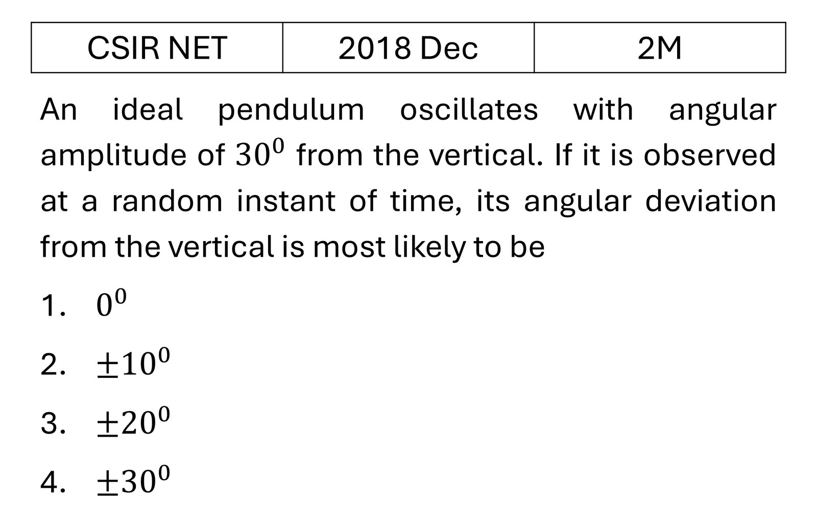 CSIR NET 2018 Dec Basic Physics previous year question CSIR_2018_Dec_Q12