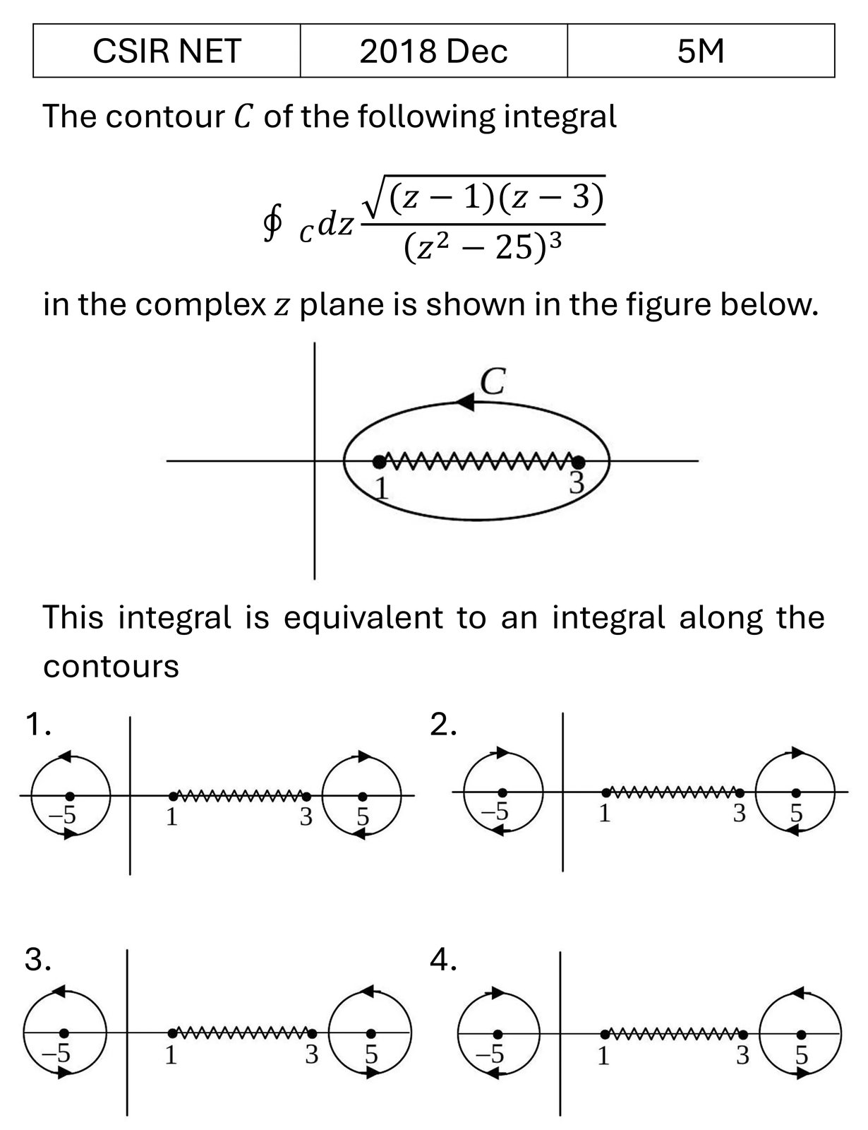CSIR NET 2018 Dec Complex Analysis previous year question CSIR_2018_Dec_Q48
