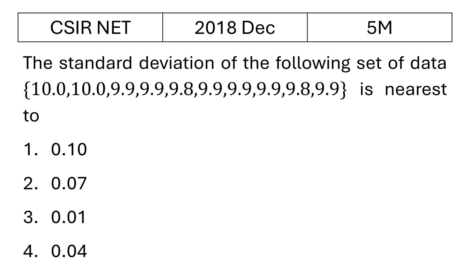 CSIR NET 2018 Dec Probability previous year question CSIR_2018_Dec_Q66
