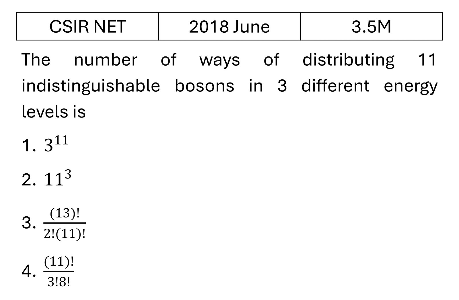 CSIR NET 2018 June Microstates and Macrostates previous year question CSIR_2018_June_Q40