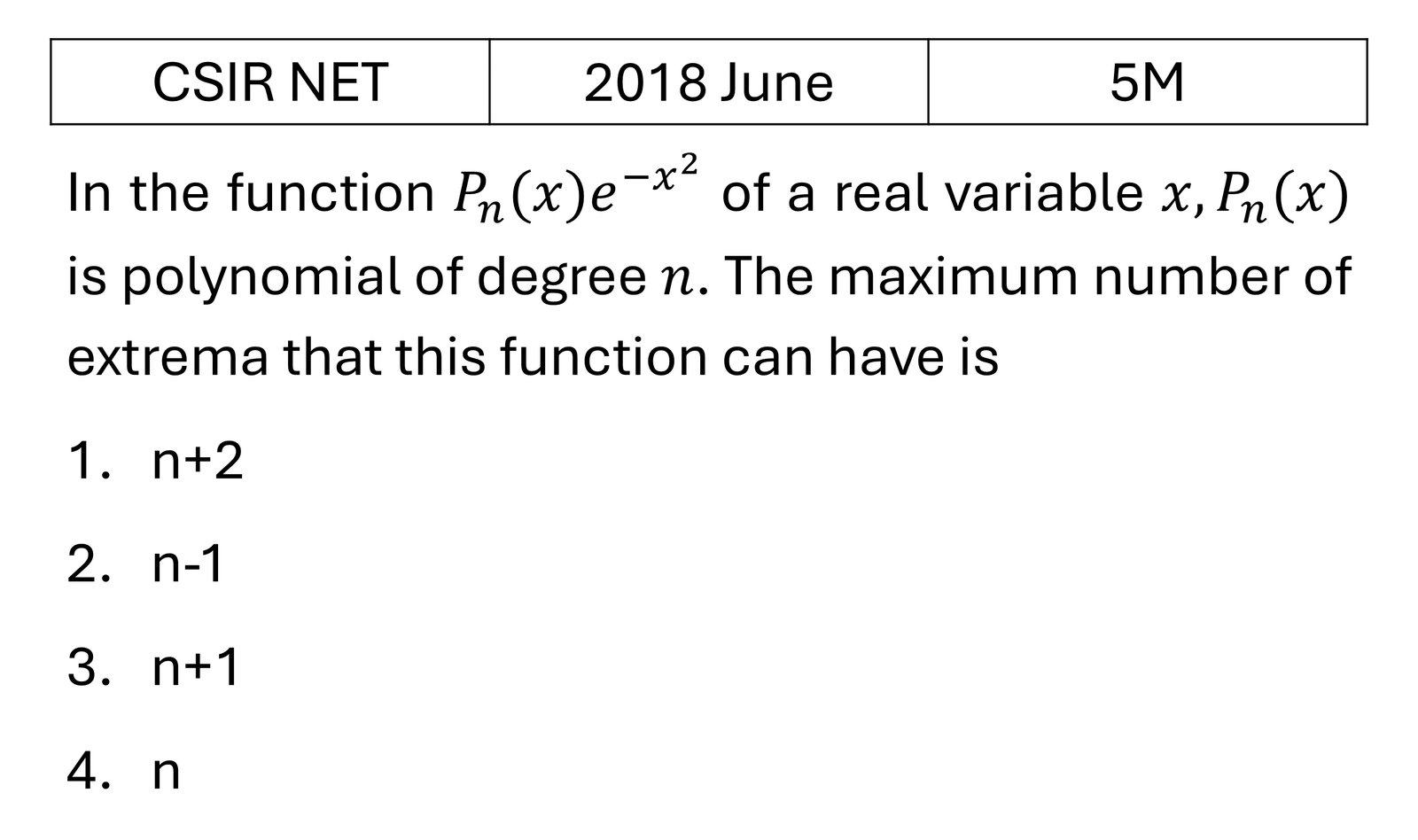 CSIR NET 2018 June Special Functions previous year question CSIR_2018_June_Q46