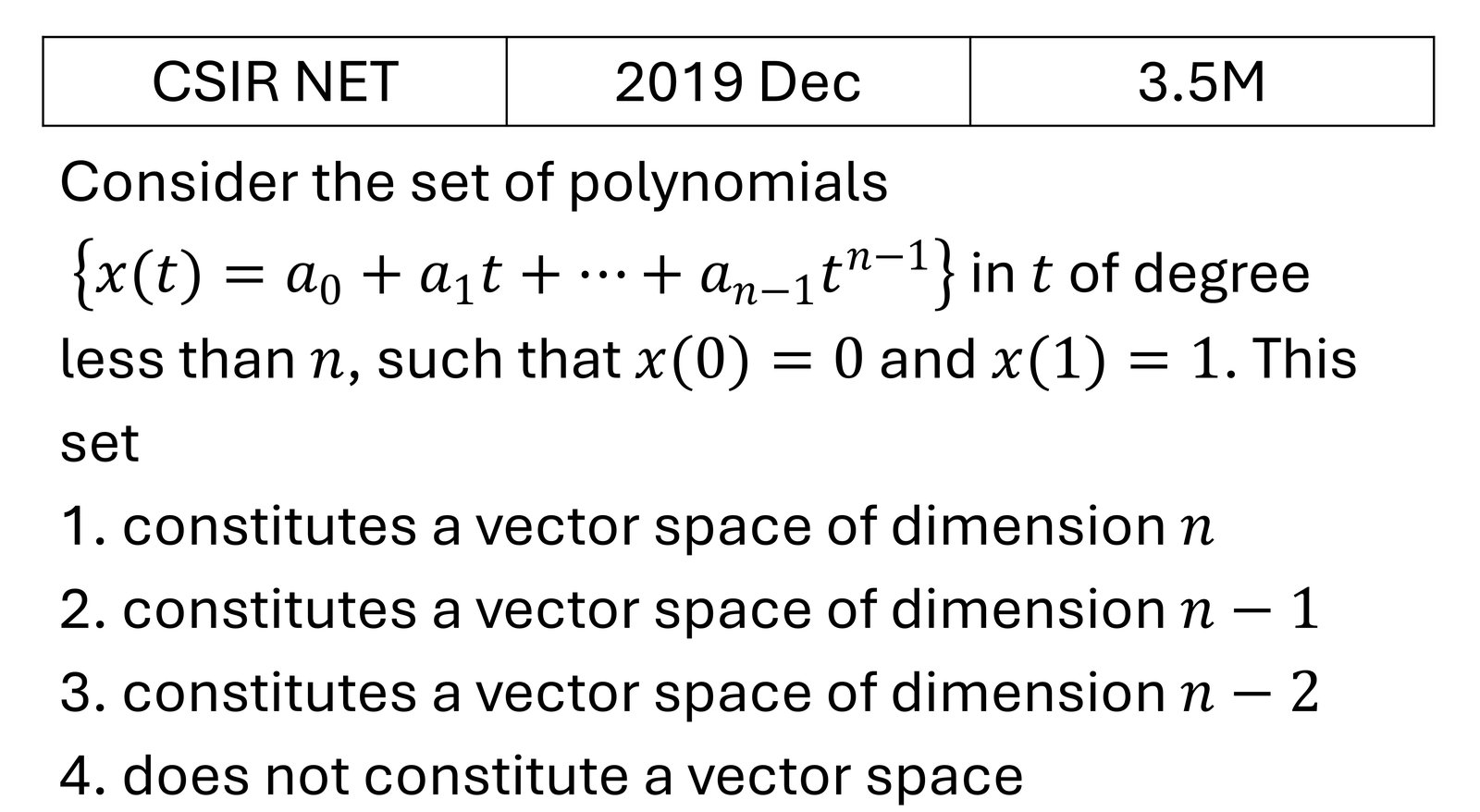 CSIR NET 2019 Dec Vector Algebra and Vector Calculus previous year question CSIR_2019_Dec_Q24