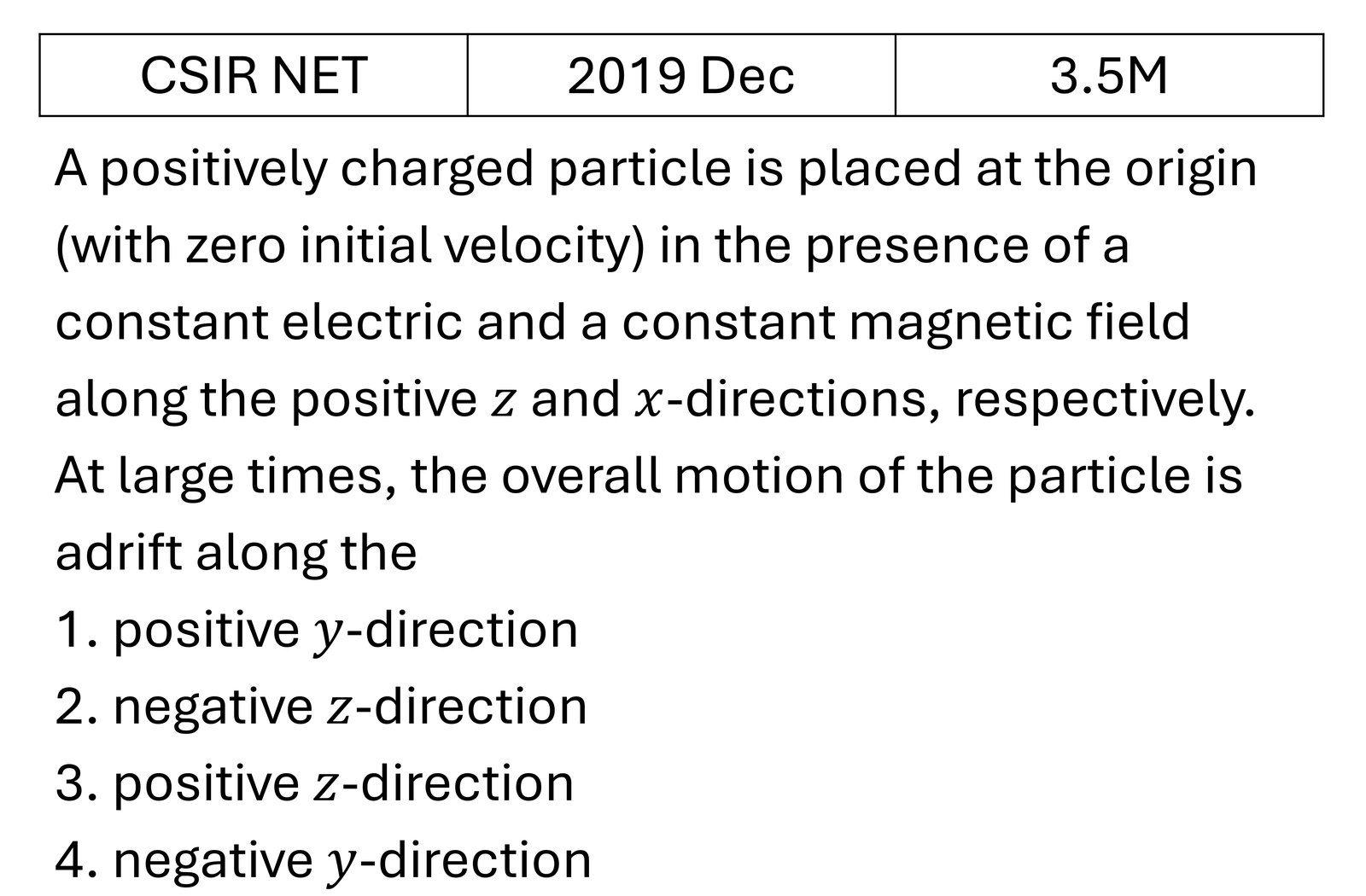 CSIR NET 2019 Dec Magetostatics previous year question CSIR_2019_Dec_Q43