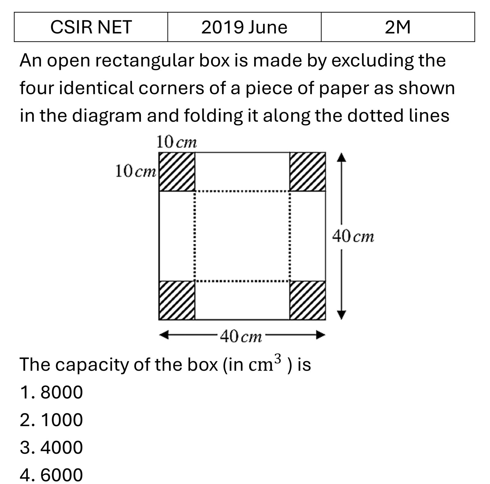 CSIR NET 2019 June Geometry previous year question CSIR_2019_June_Q13