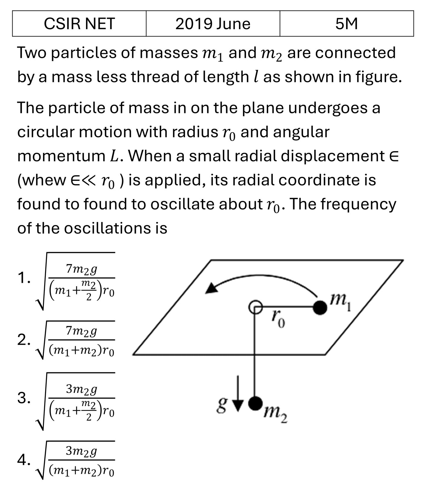 CSIR NET 2019 June Lagrangian and Hamiltonian previous year question CSIR_2019_June_Q47