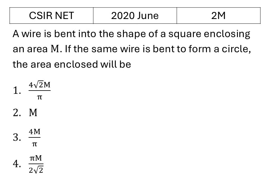 CSIR NET 2020 June Geometry previous year question CSIR_2020_June_Q19
