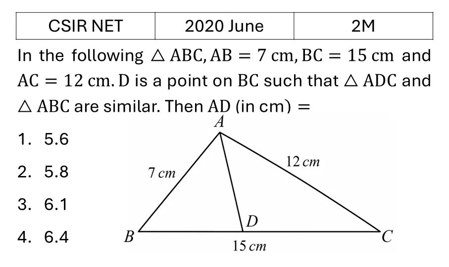 CSIR NET 2020 June Geometry previous year question CSIR_2020_June_Q3