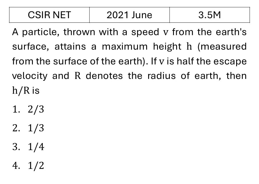 CSIR NET 2021 June Central forces previous year question CSIR_2021_June_Q24