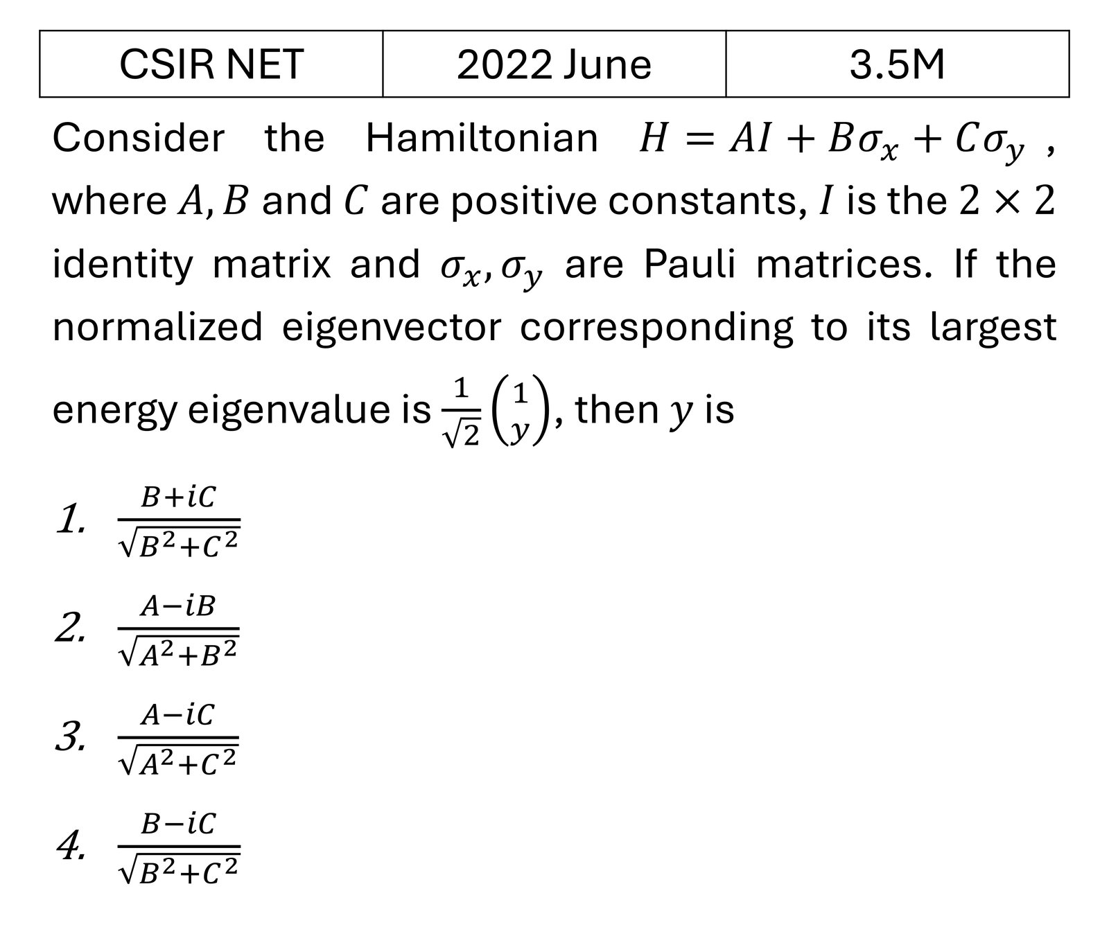 CSIR NET 2022 June Spin Angular momentum previous year question CSIR_2022_June_Q37
