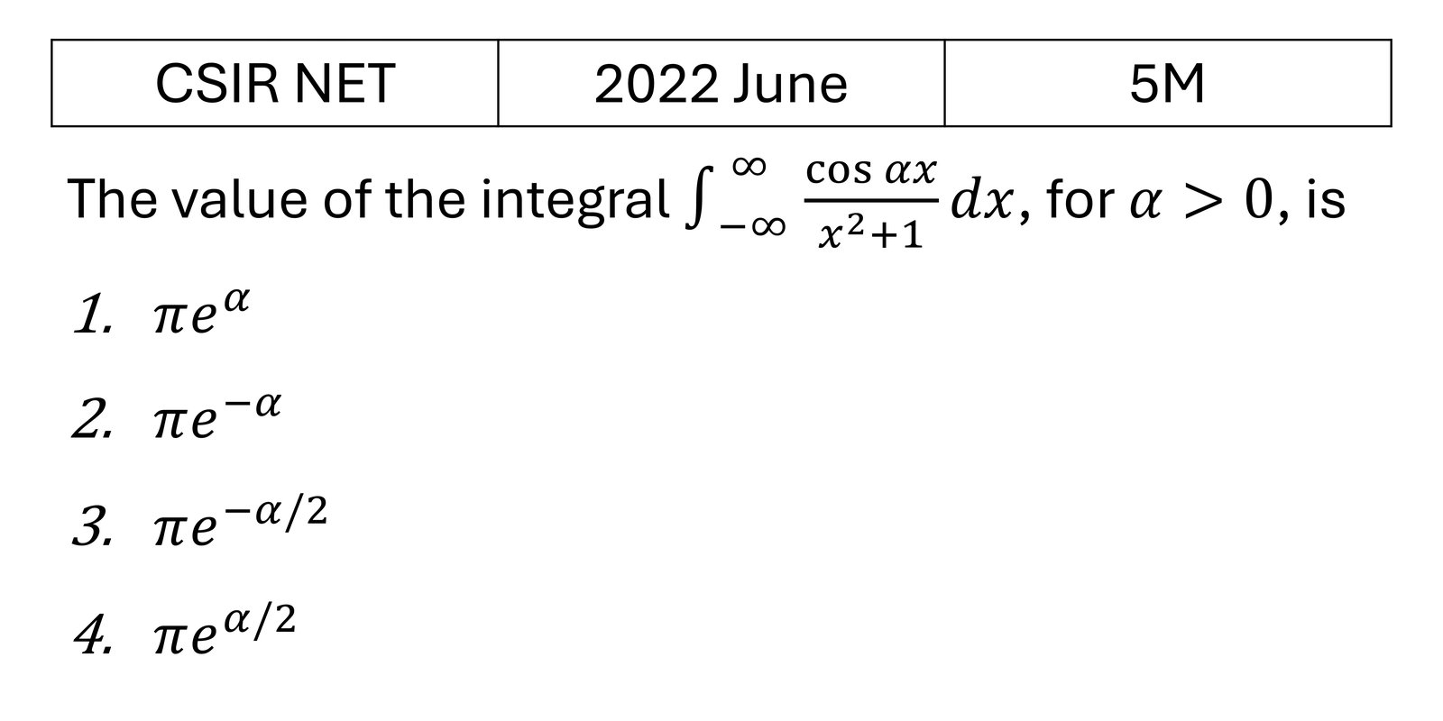 CSIR NET 2022 June Complex Analysis previous year question CSIR_2022_June_Q47