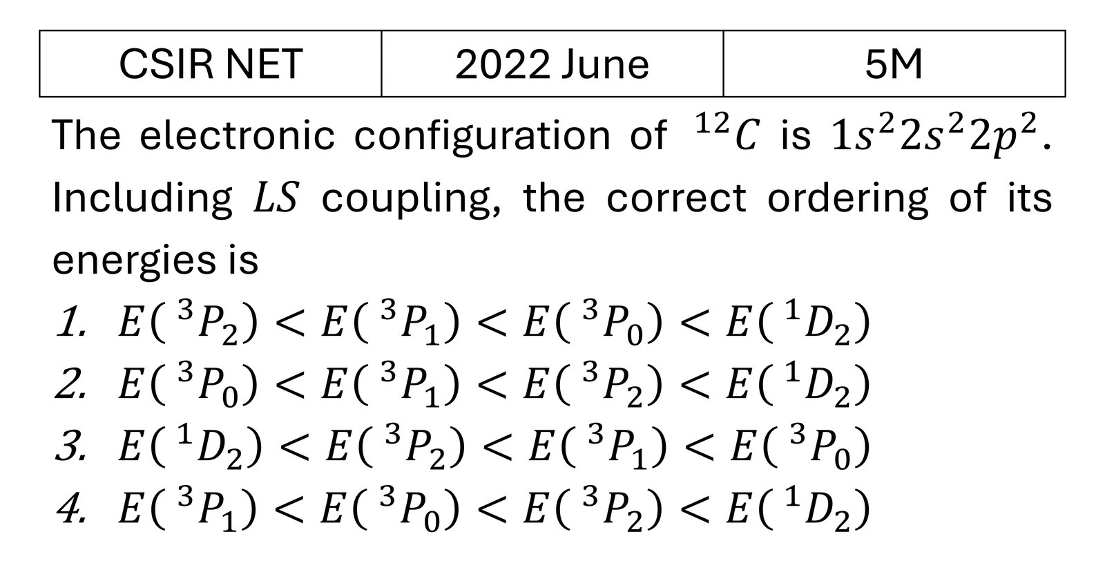 CSIR NET 2022 June LS, JJ and other interactions previous year question CSIR_2022_June_Q68