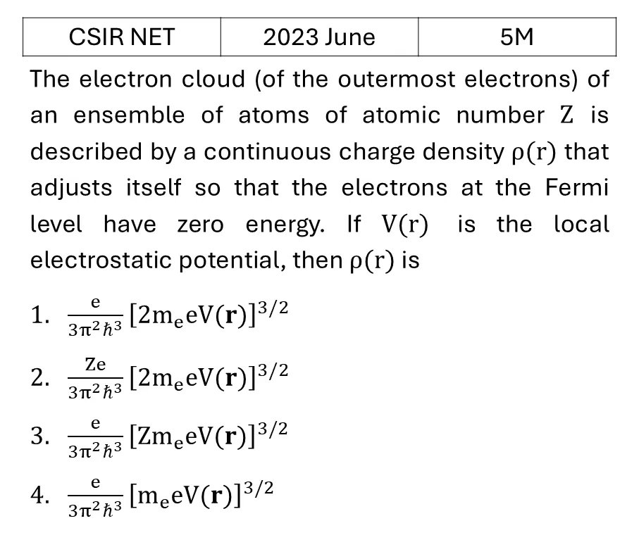 CSIR NET 2023 June Bohar Model and h-atom model previous year question CSIR_2023_June_Q67