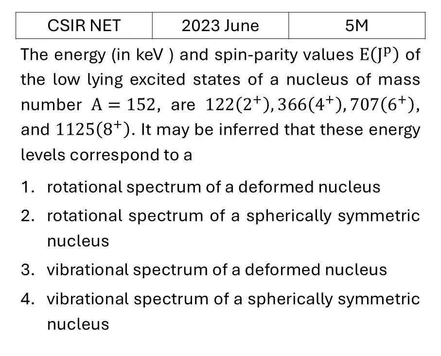 CSIR NET 2023 June Collective model previous year question CSIR_2023_June_Q75