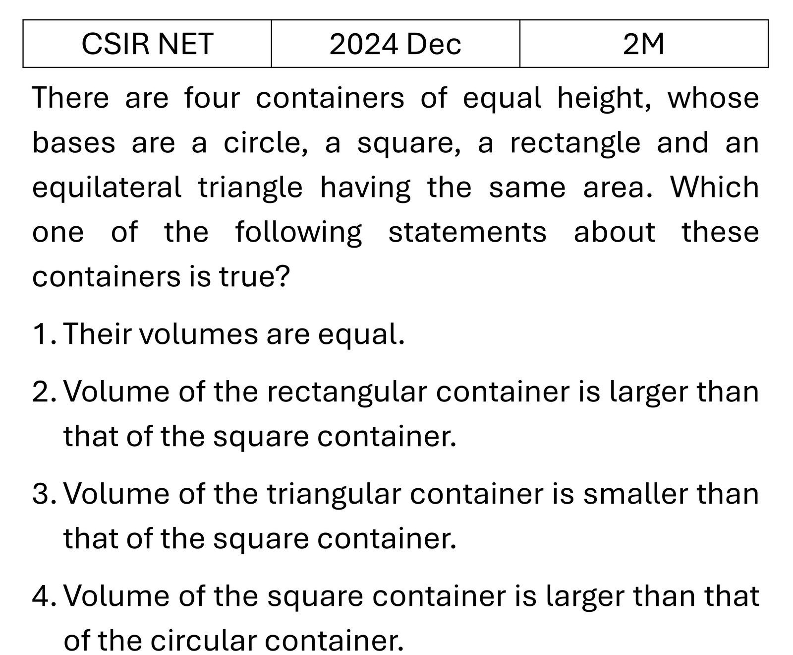 CSIR NET 2024 Dec Geometry previous year question CSIR_2024_Dec_Q13