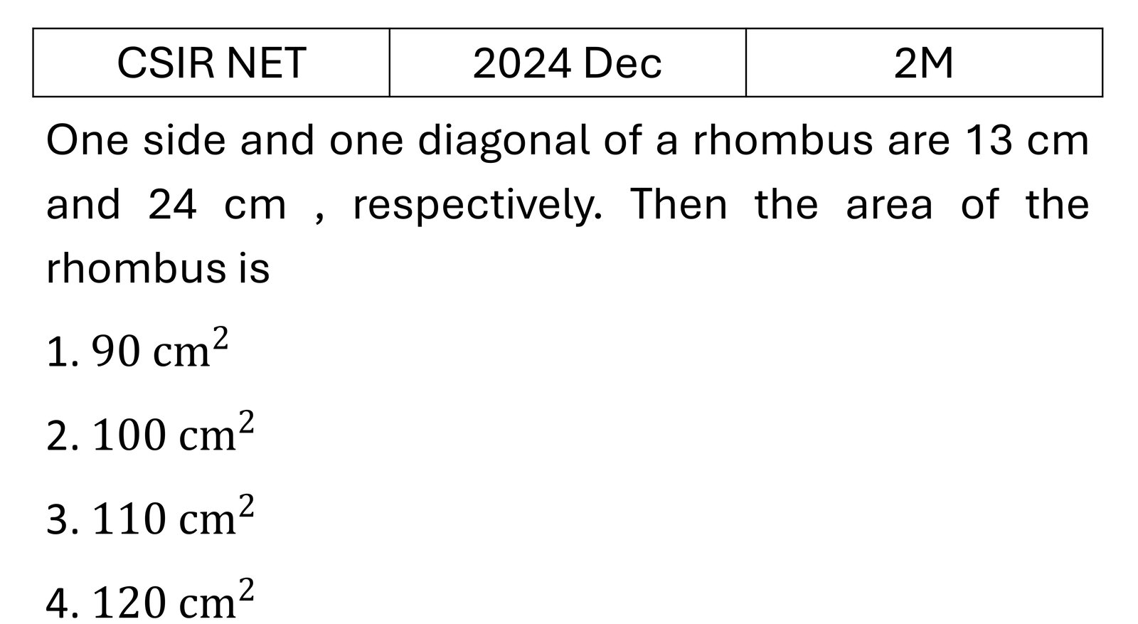 CSIR NET 2024 Dec Geometry previous year question CSIR_2024_Dec_Q17