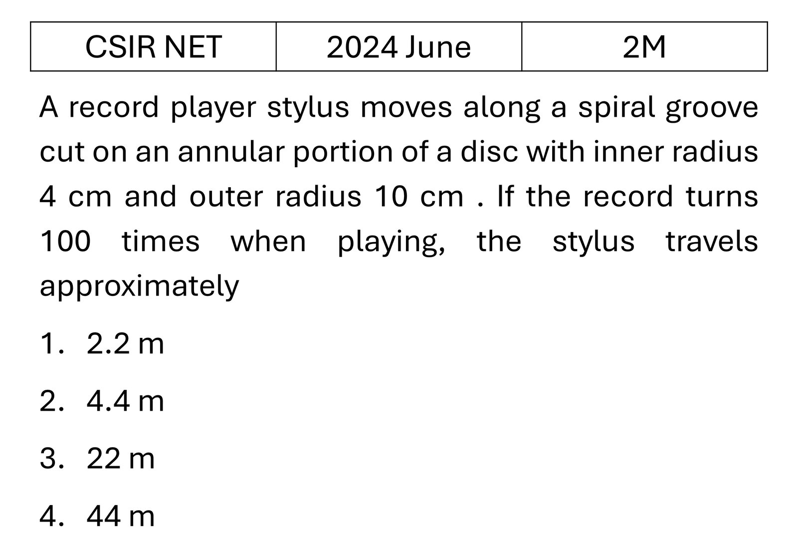 CSIR NET 2024 June Basic Physics previous year question CSIR_2024_June_Q19