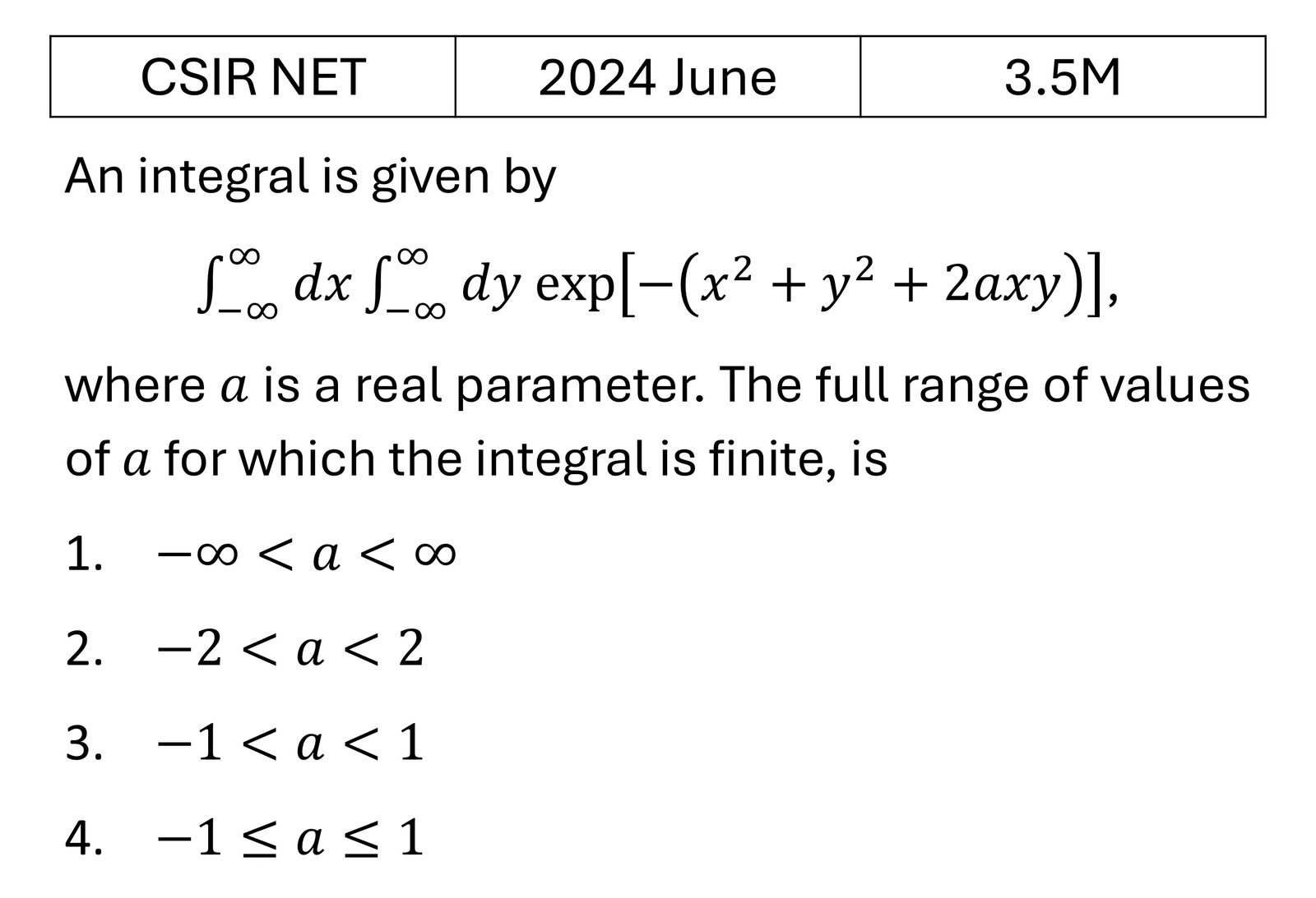CSIR NET 2024 June Gamma and beta functions previous year question CSIR_2024_June_Q33