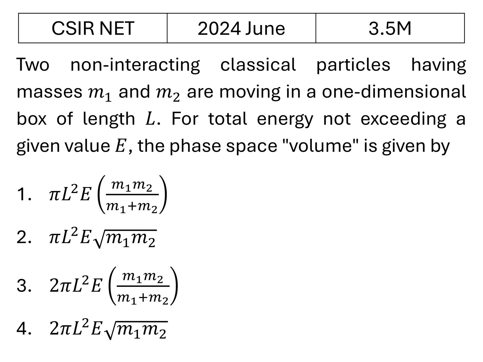 CSIR NET 2024 June Microcanonical Ensemble previous year question CSIR_2024_June_Q41