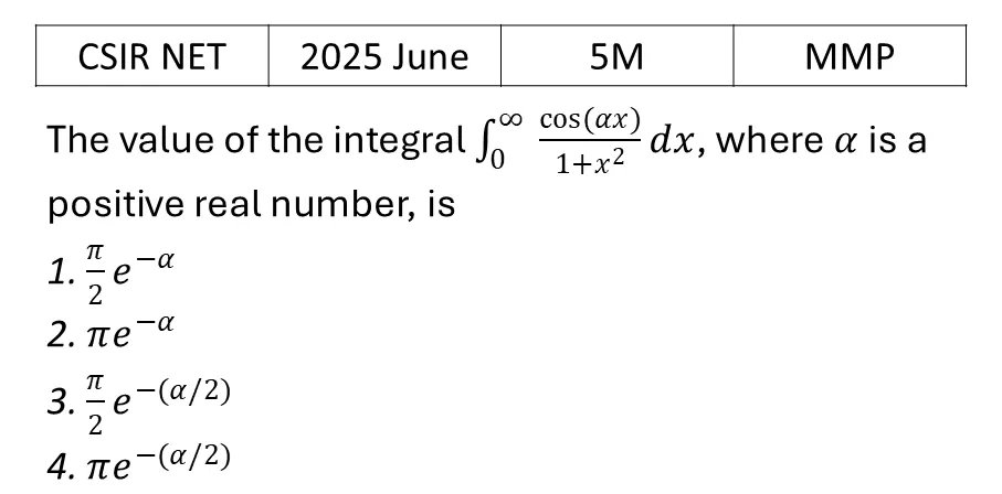 CSIR NET 2025 June Complex Analysis previous year question CSIR_2025_June_Q47