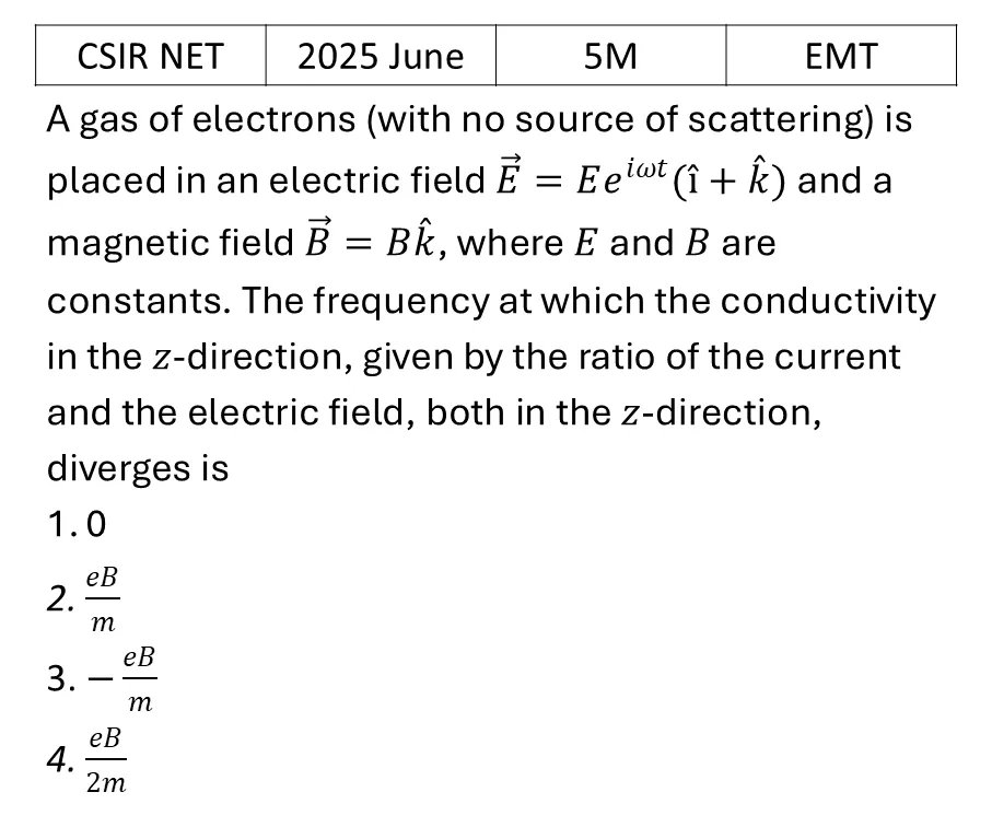 CSIR NET 2025 June Plasma previous year question CSIR_2025_June_Q67
