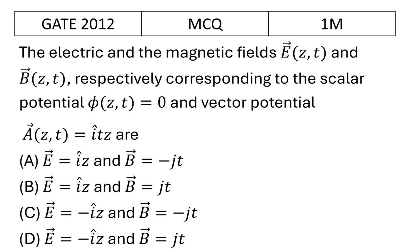 GATE 2012 Potential Formulation previous year question GATE_2012_Q19