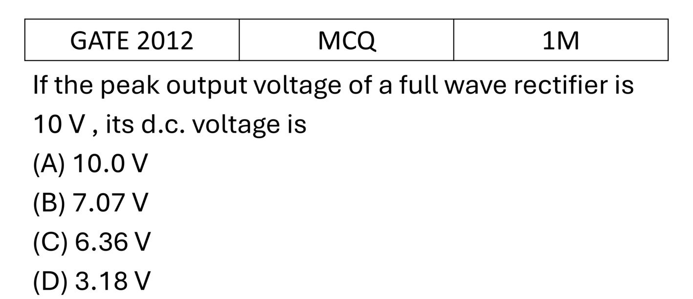 GATE 2012 Diodes previous year question GATE_2012_Q4