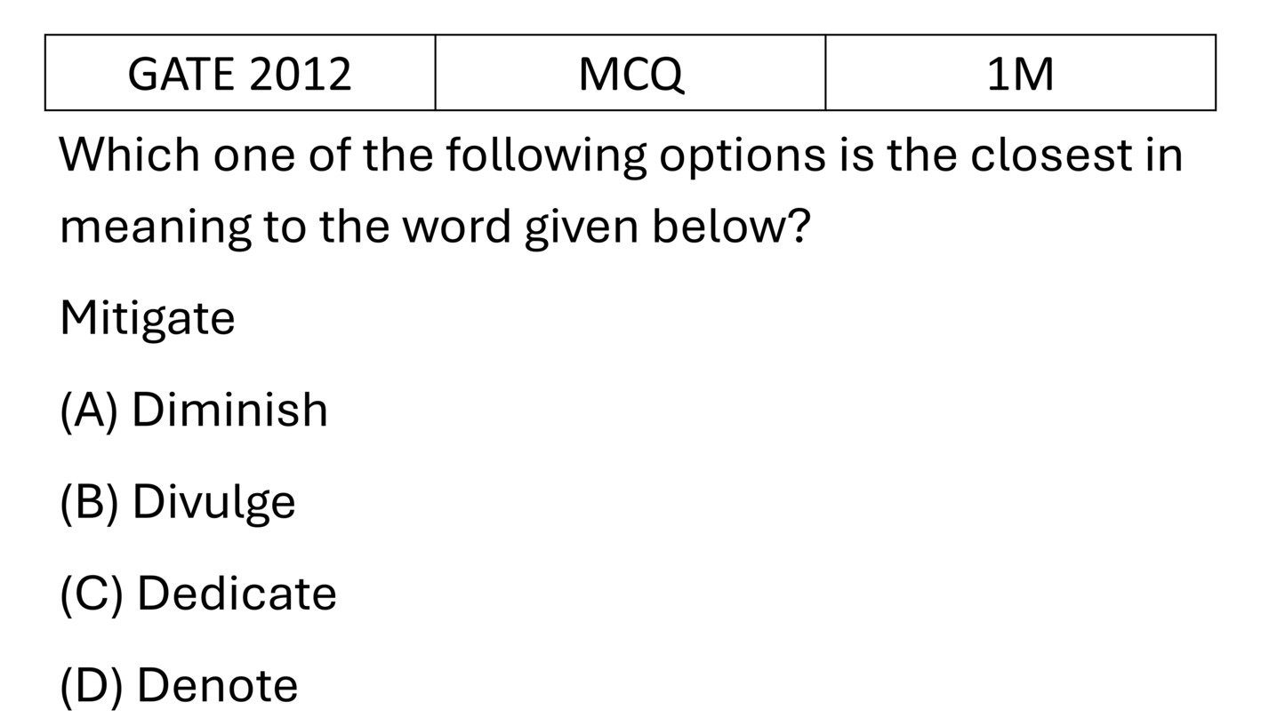 GATE 2012 English previous year question GATE_2012_Q57