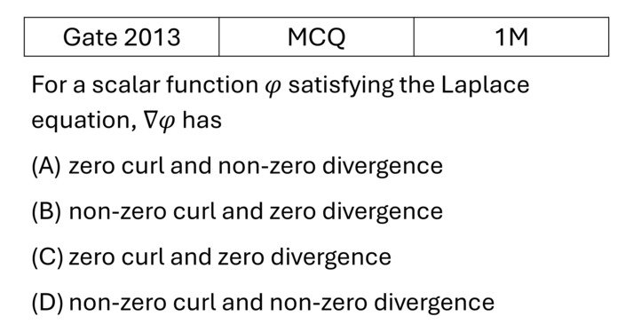 GATE 2013 Vector Analysis previous year question GATE_2013_Q15