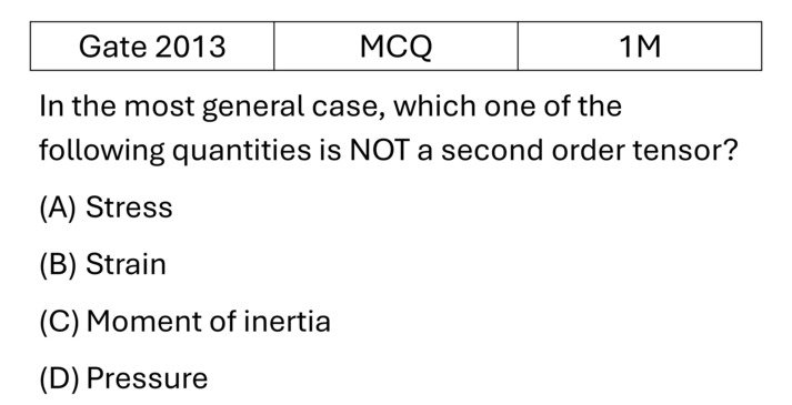 GATE 2013 Tensors previous year question GATE_2013_Q2