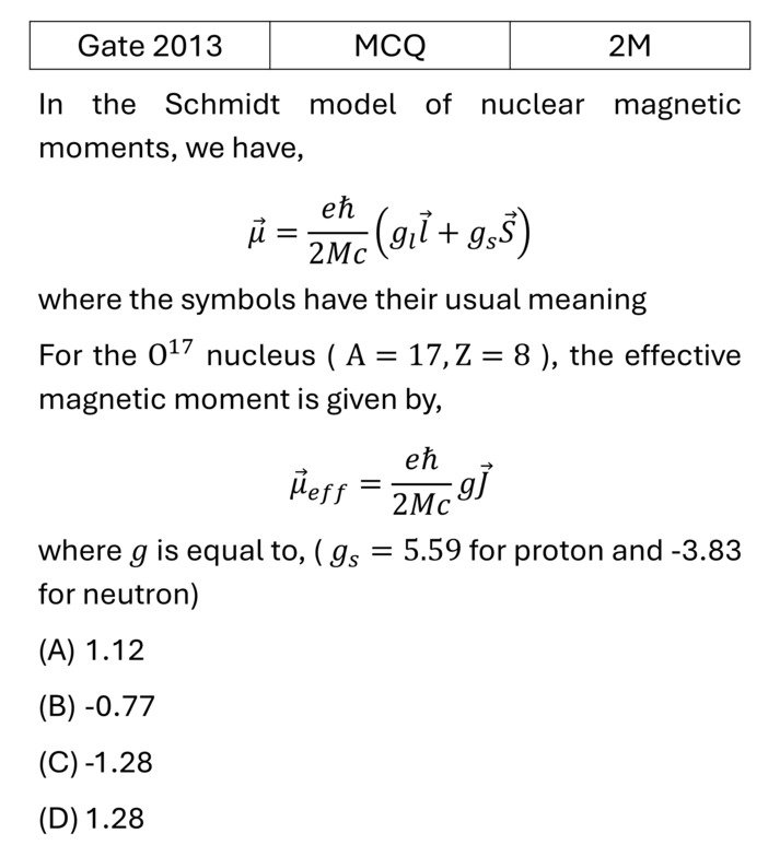 GATE 2013 Shell Model previous year question GATE_2013_Q53