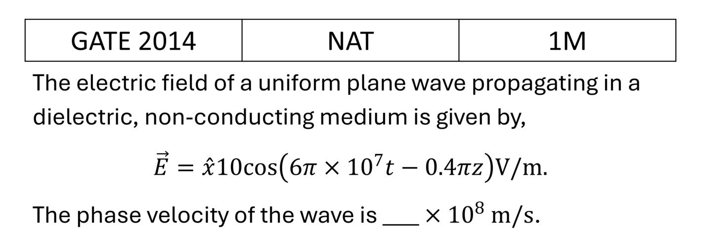 GATE 2014 EM Waves previous year question GATE_2014_Q17