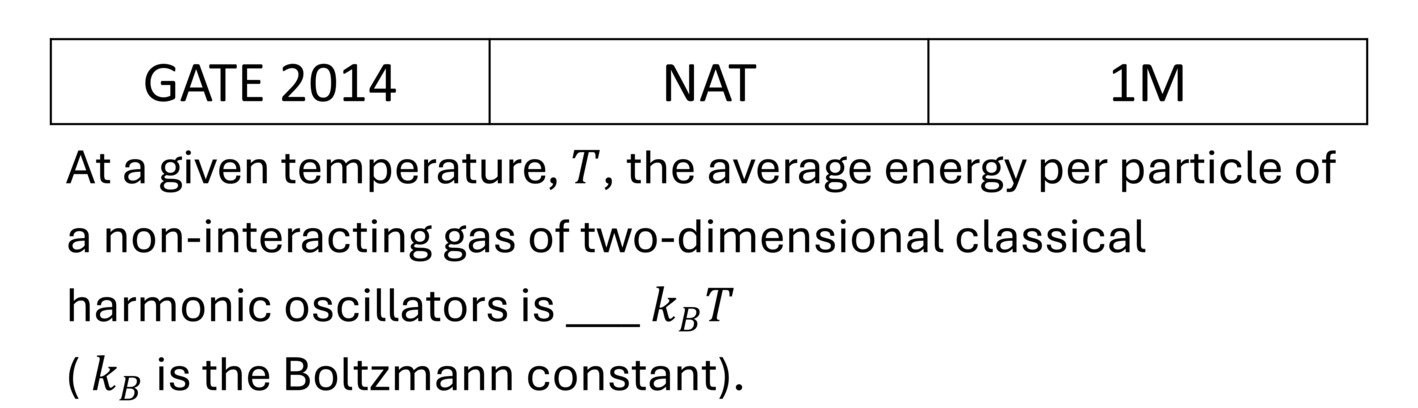 GATE 2014 Kinetic theory of gases previous year question GATE_2014_Q25