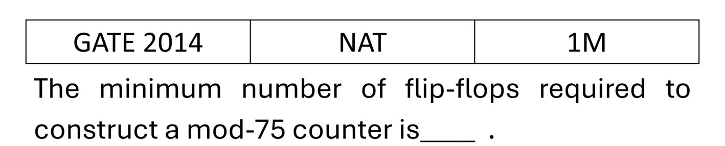 GATE 2014 Flip flops previous year question GATE_2014_Q35