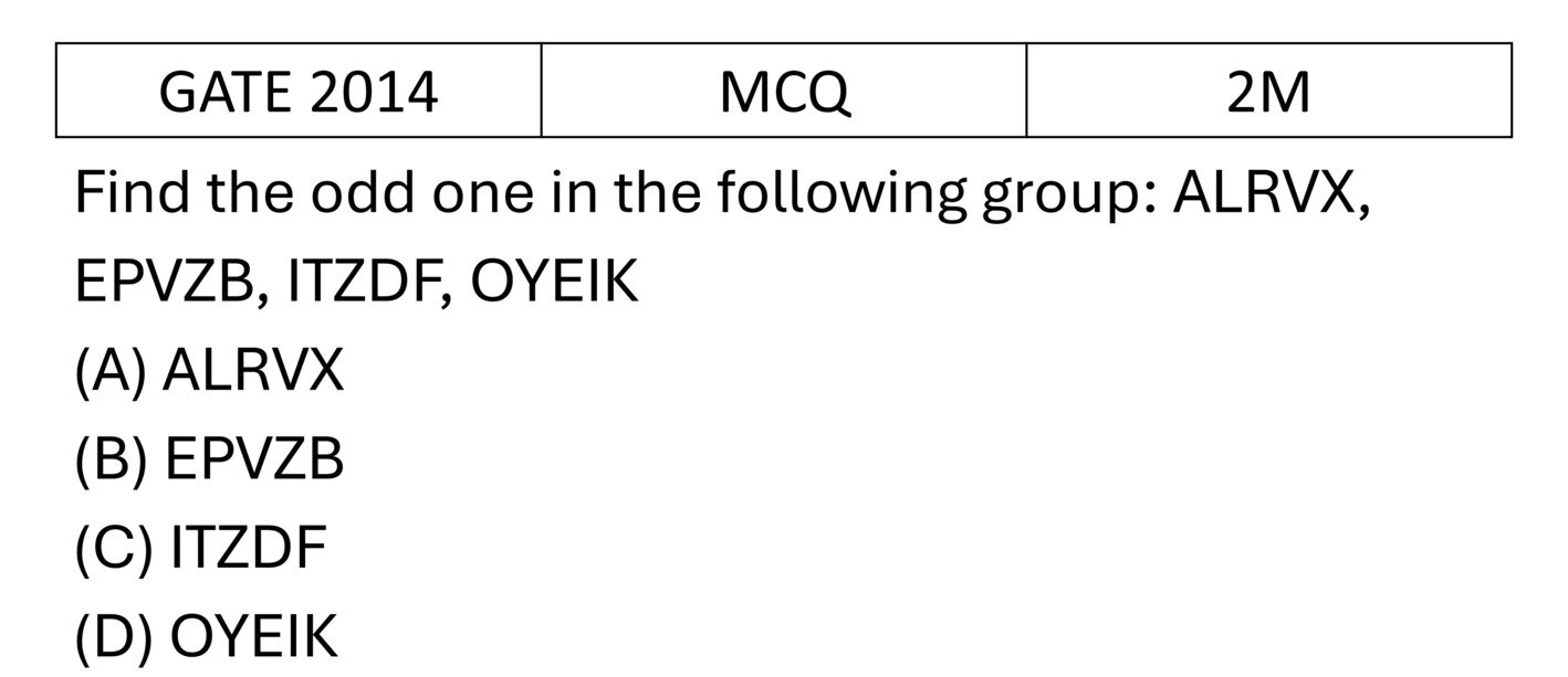 GATE 2014 Reasoning previous year question GATE_2014_Q6