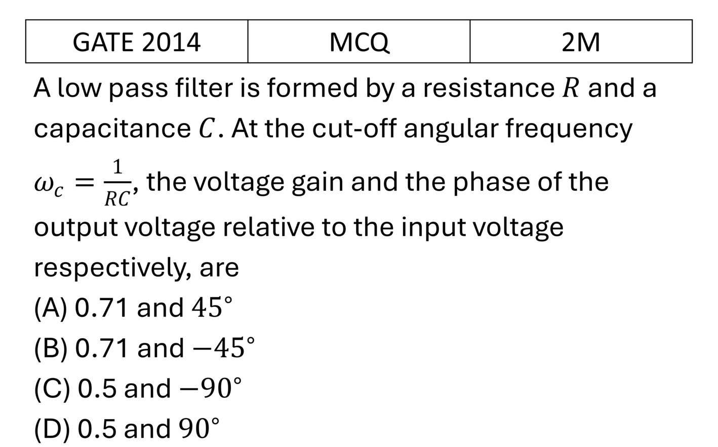 GATE 2014 Filters previous year question GATE_2014_Q65
