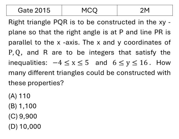 GATE 2015 Geometry previous year question GATE_2015_Q9